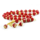 Red en gouden kralen van grote kristallen voor tasbih grote en tasbih grote kristallen